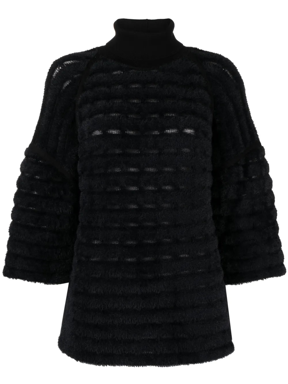 Roll-Neck Textured-Finish Jumper