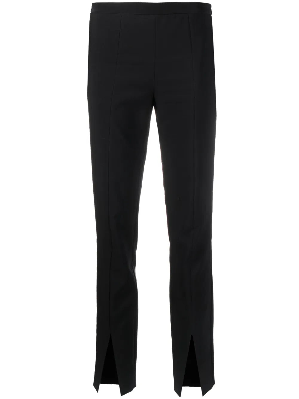 Front-Slit Cropped Trousers