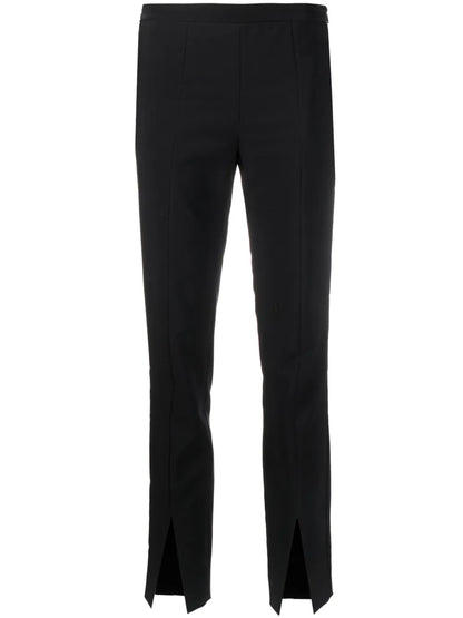 Front-Slit Cropped Trousers