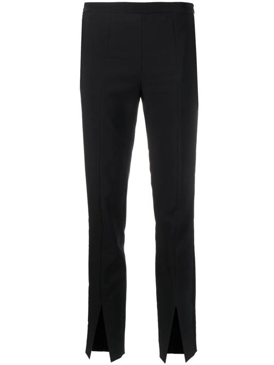 Front-Slit Cropped Trousers