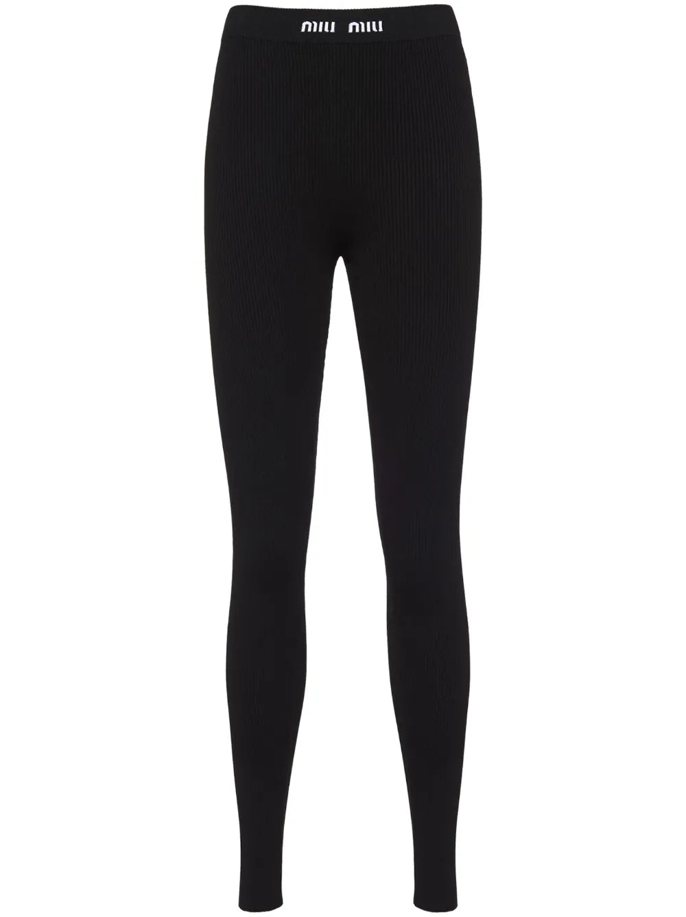 Logo-Band Ribbed Leggings
