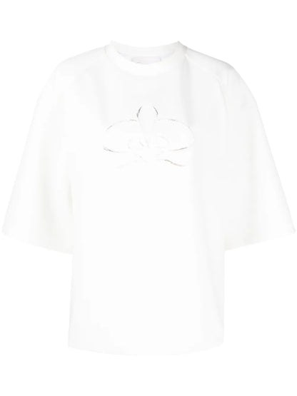Motif-Embroidered T-Shirt