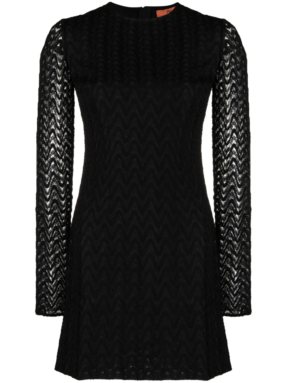 Zigzag-Woven Mini Dress
