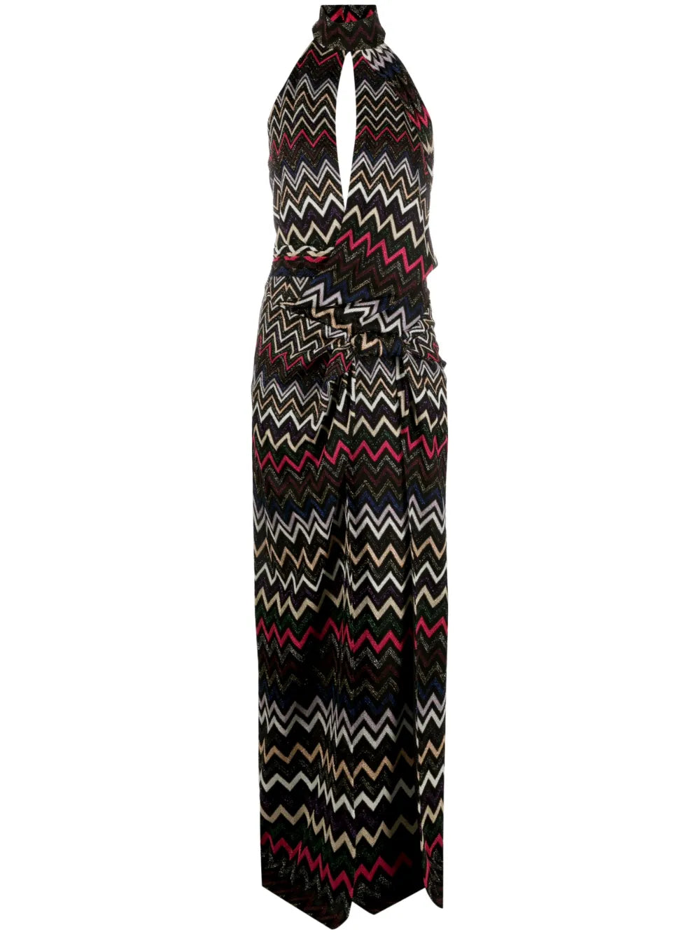 Zigzag Halterneck Maxi Dress