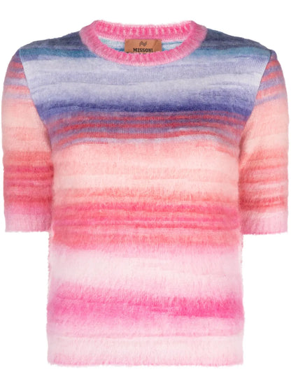Brushed-Effect Wool-Blend Top