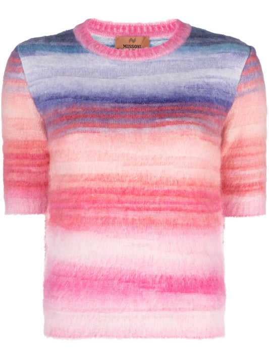 Brushed-Effect Wool-Blend Top