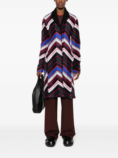 Zigzag Wool Coat