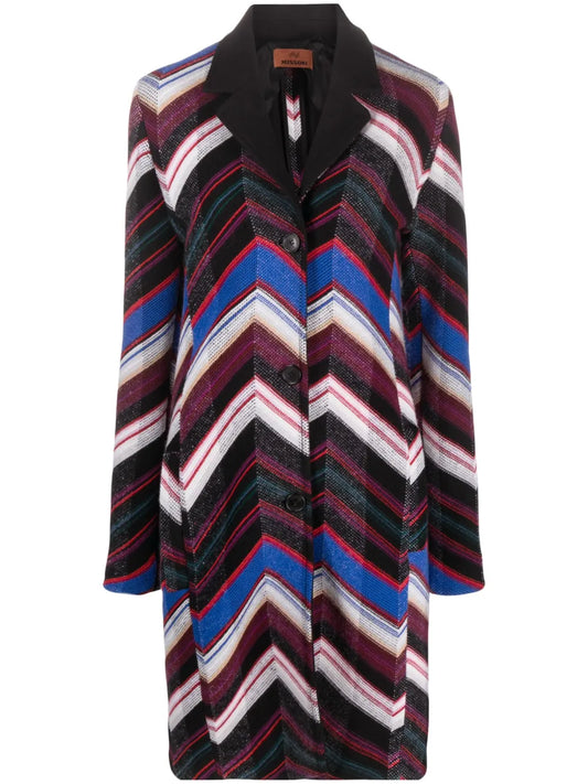 Zigzag Wool Coat