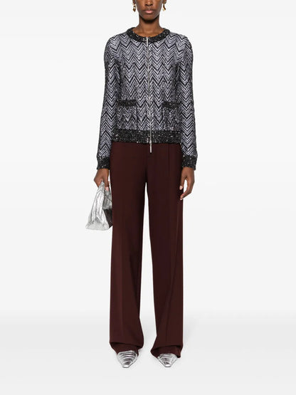 Chevron Sequin-Embellished Jacket