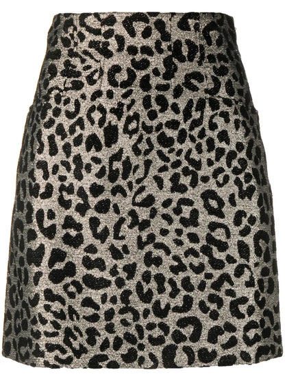 Leopard-Print Mini Skirt