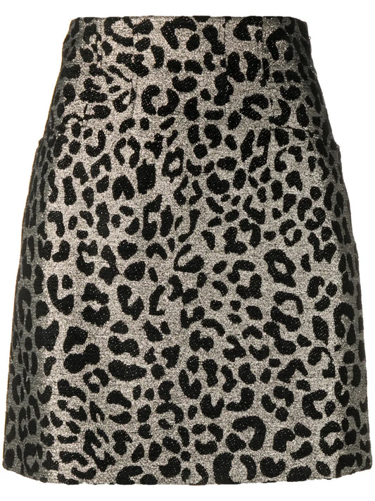 Leopard-Print Mini Skirt