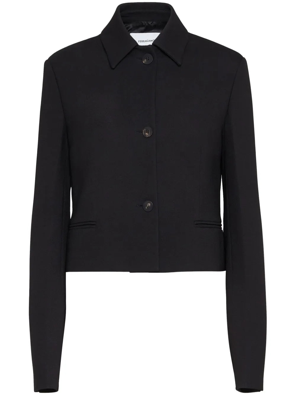 Single-Breasted Cropped Jacket