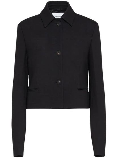 Single-Breasted Cropped Jacket