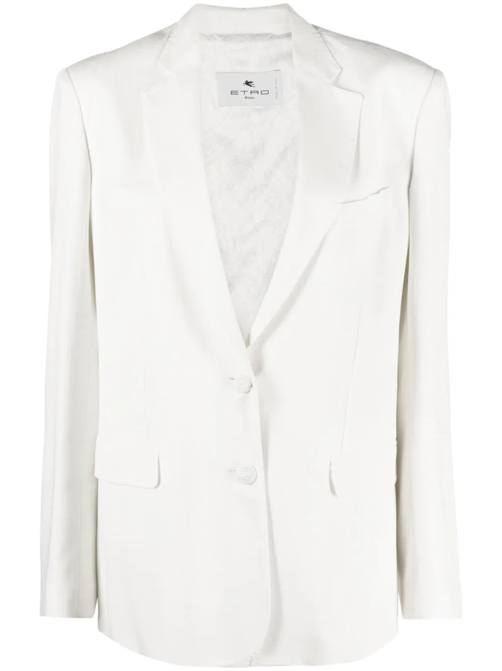 Textured Single-Breasted Blazer