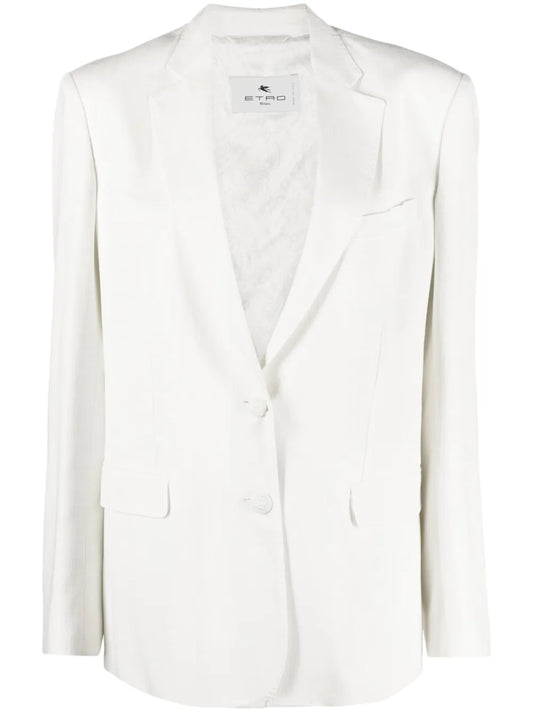Textured Single-Breasted Blazer