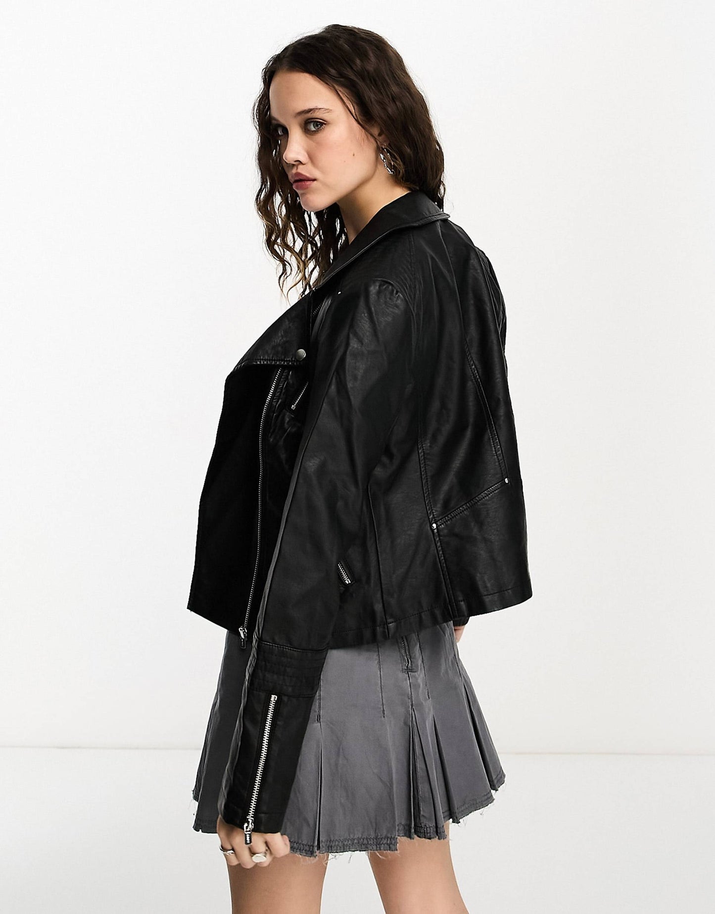 Faux Leather Biker Jacket