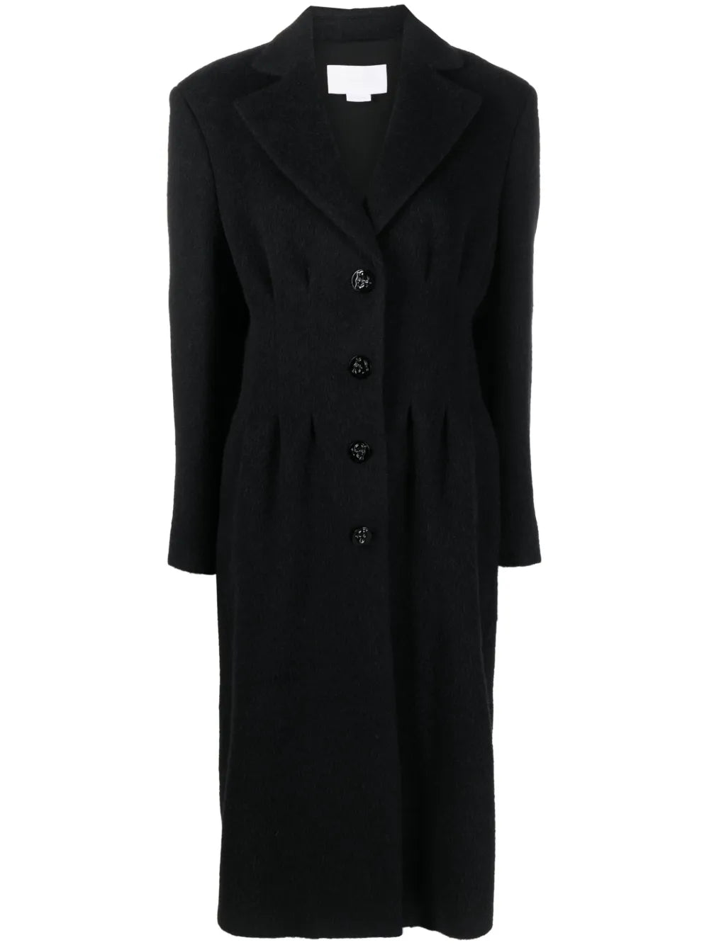 Pleat-Detail Single Breasted Coat