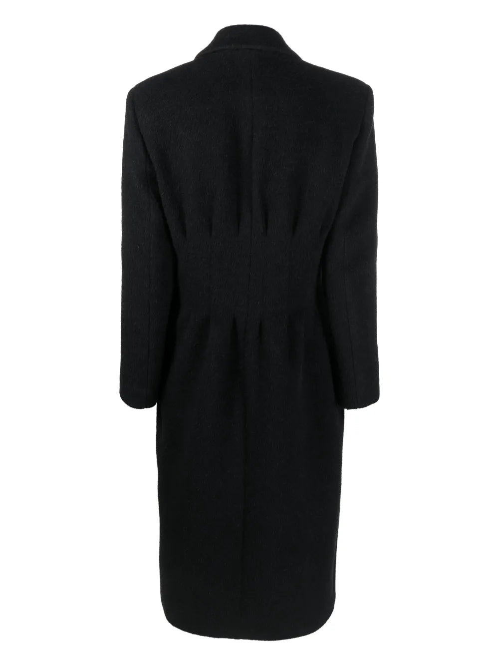 Pleat-Detail Single Breasted Coat