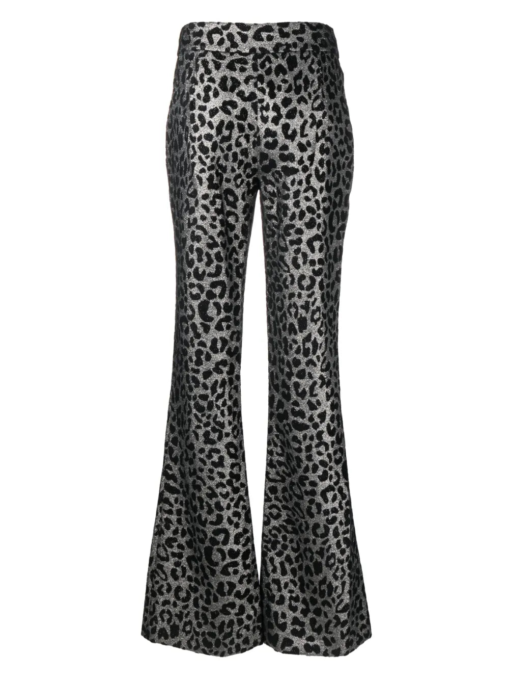 Leopard-Print Flared Trousers