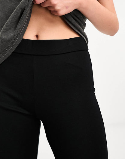 Jersey Flares With High Waist