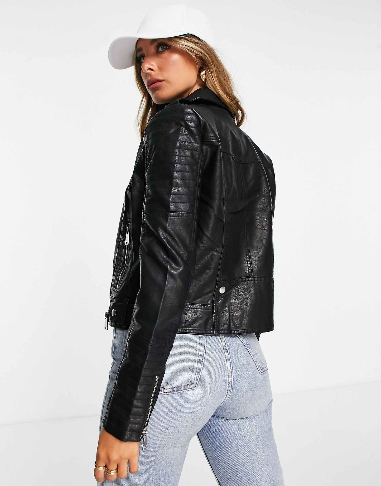 Faux Leather Biker Jacket