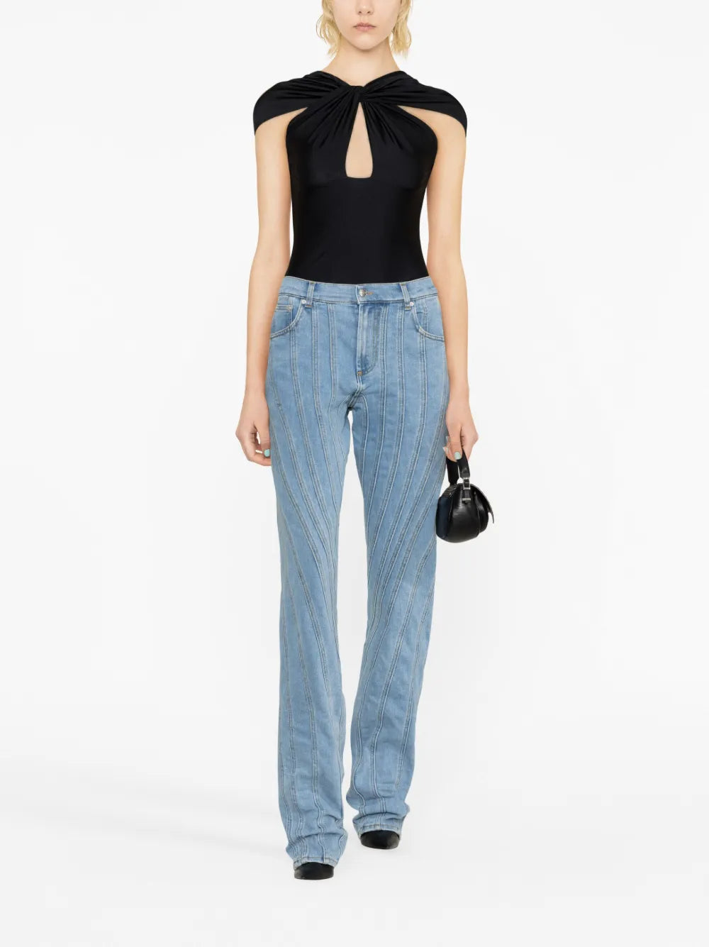 Snow Spiral Straight-Leg Jeans