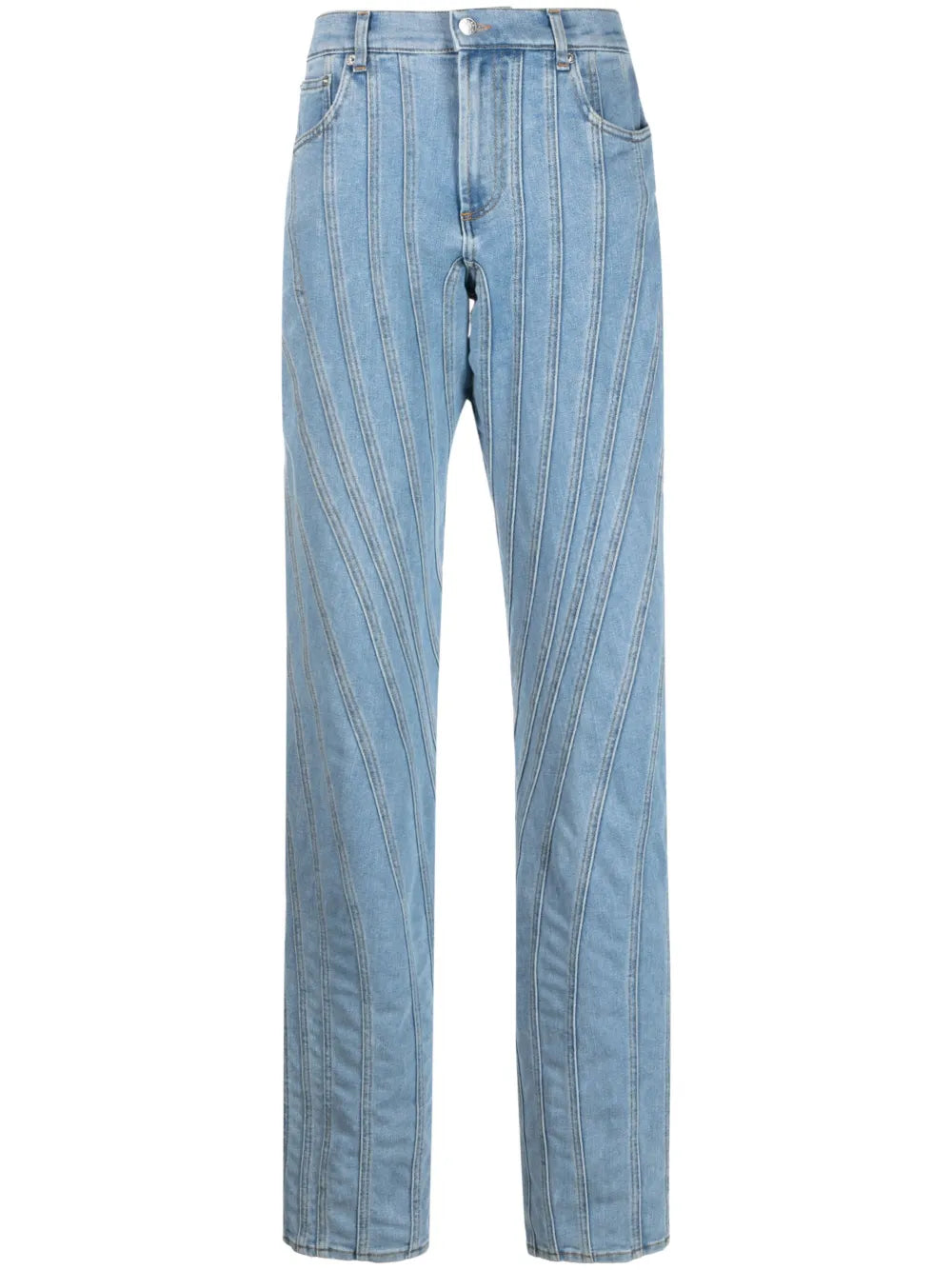 Snow Spiral Straight-Leg Jeans