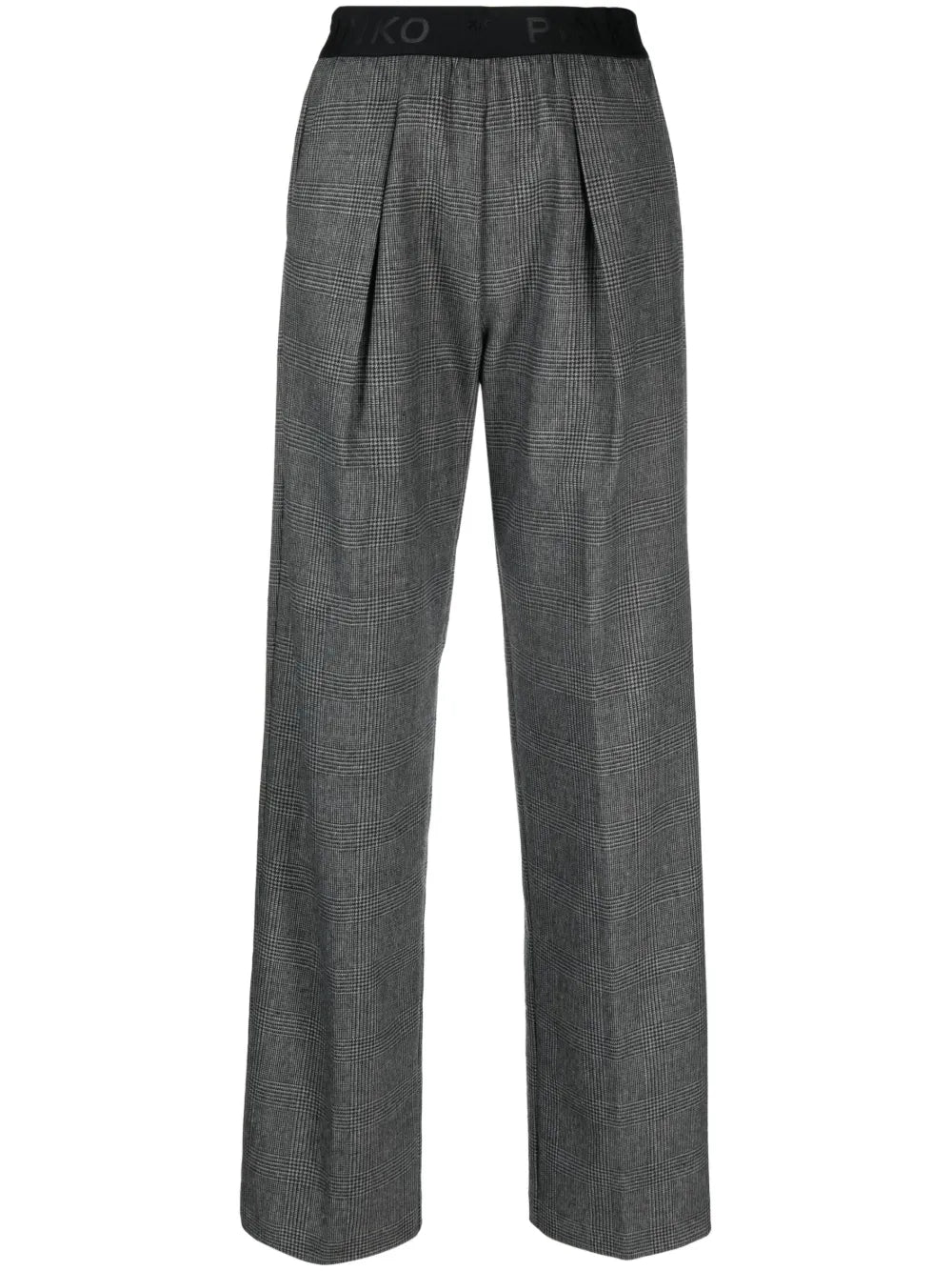 Logo-Waistband Checked Trousers