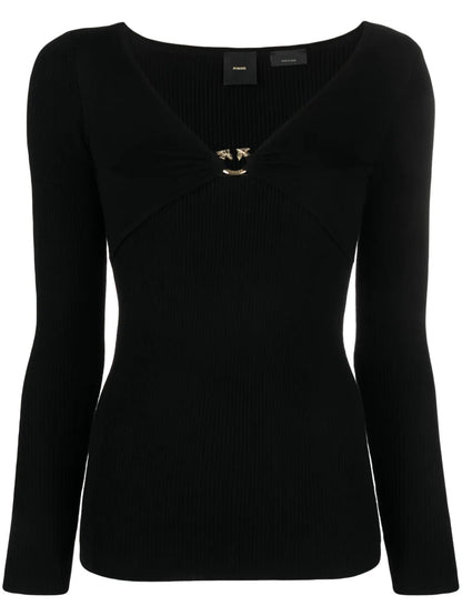 Love Birds Ribbed-Knit Top