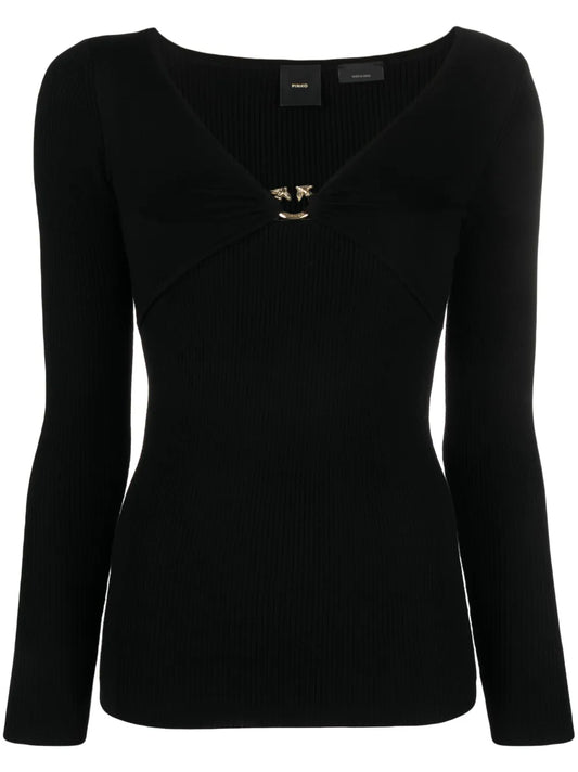 Love Birds Ribbed-Knit Top
