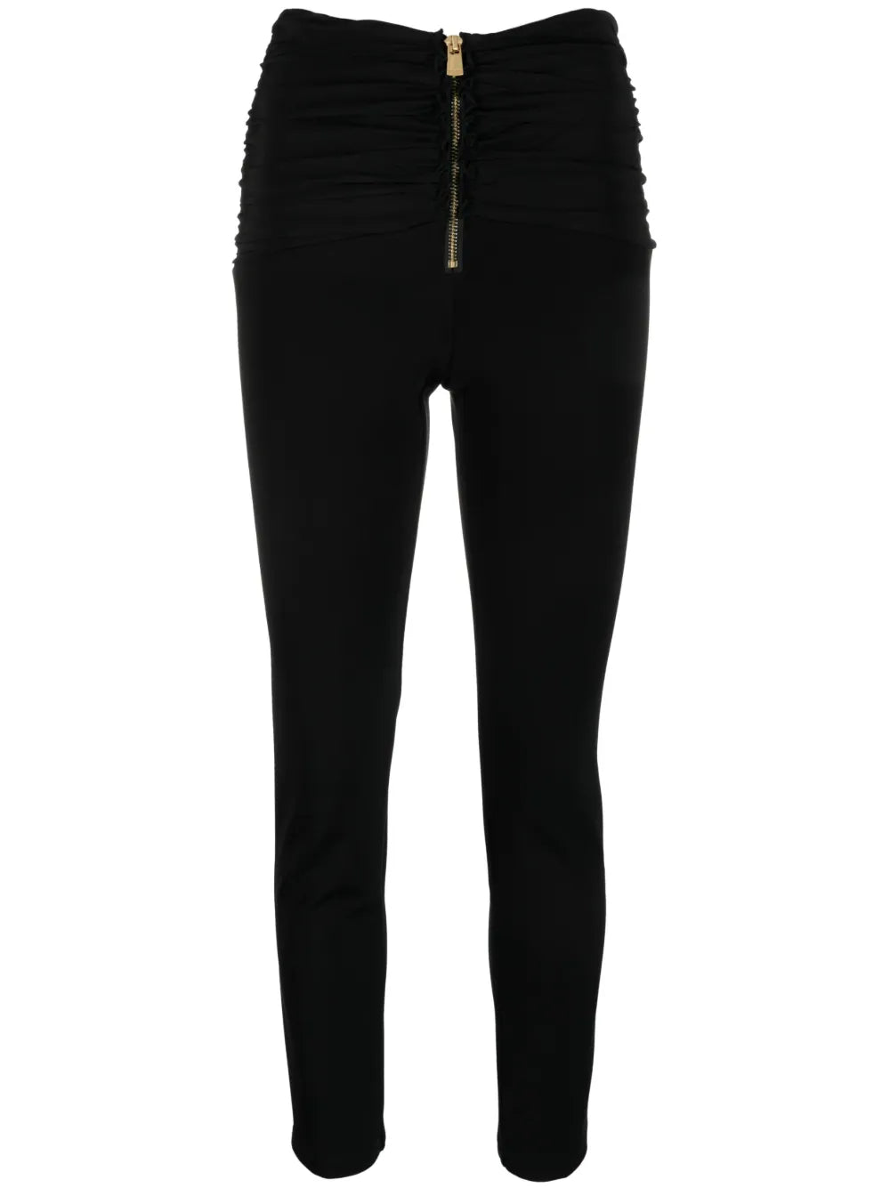 Gathered-Detailed Slim-Fit Trousers