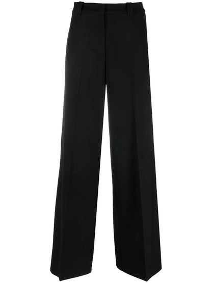 Pressed-Crease Wide-Leg Trousers
