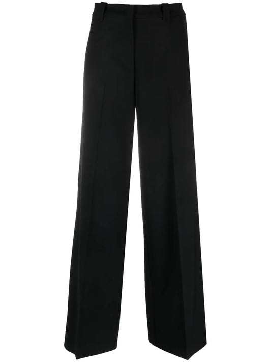 Pressed-Crease Wide-Leg Trousers