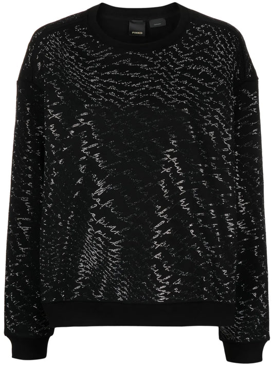 Crystal-Embellished Crew-Neck Sweatshirt
