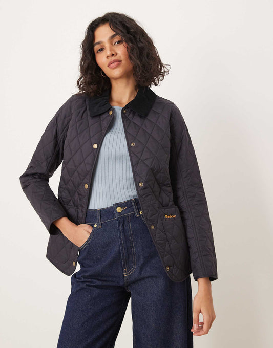 Annandale Diamond Quilt Jacket With Cord Collar