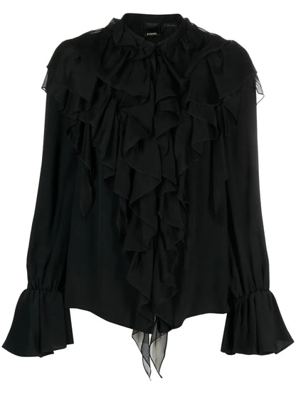 Ruffled Long-Sleeves Blouse