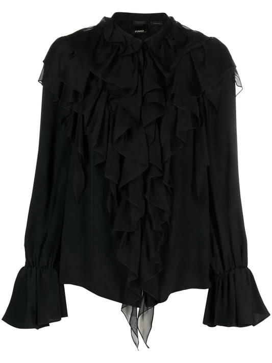 Ruffled Long-Sleeves Blouse