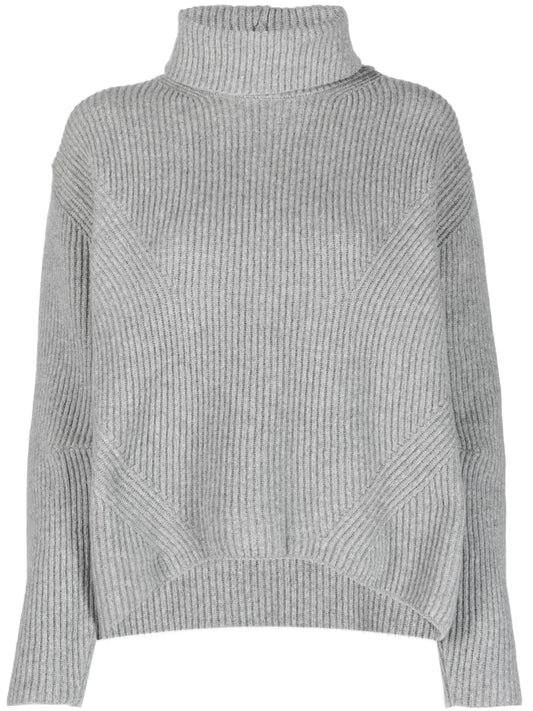 Roll-Neck Ribbed Jumper