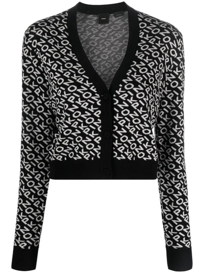 Logo-Jacquard Cardigan