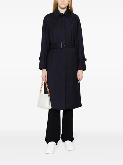 Belted Wool Trench Coat