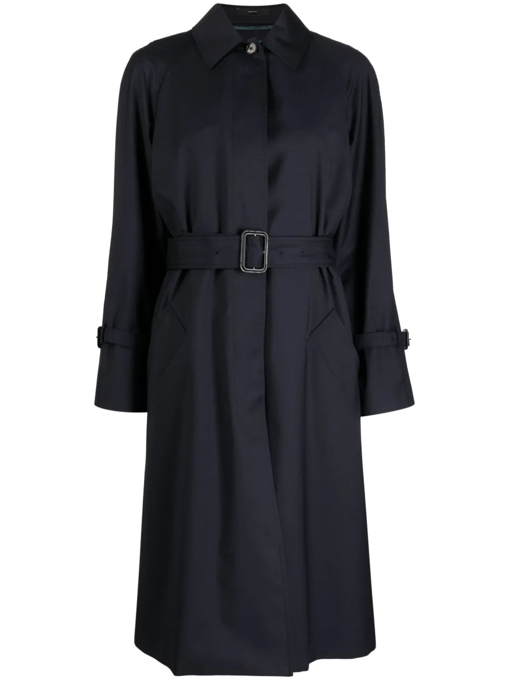 Belted Wool Trench Coat