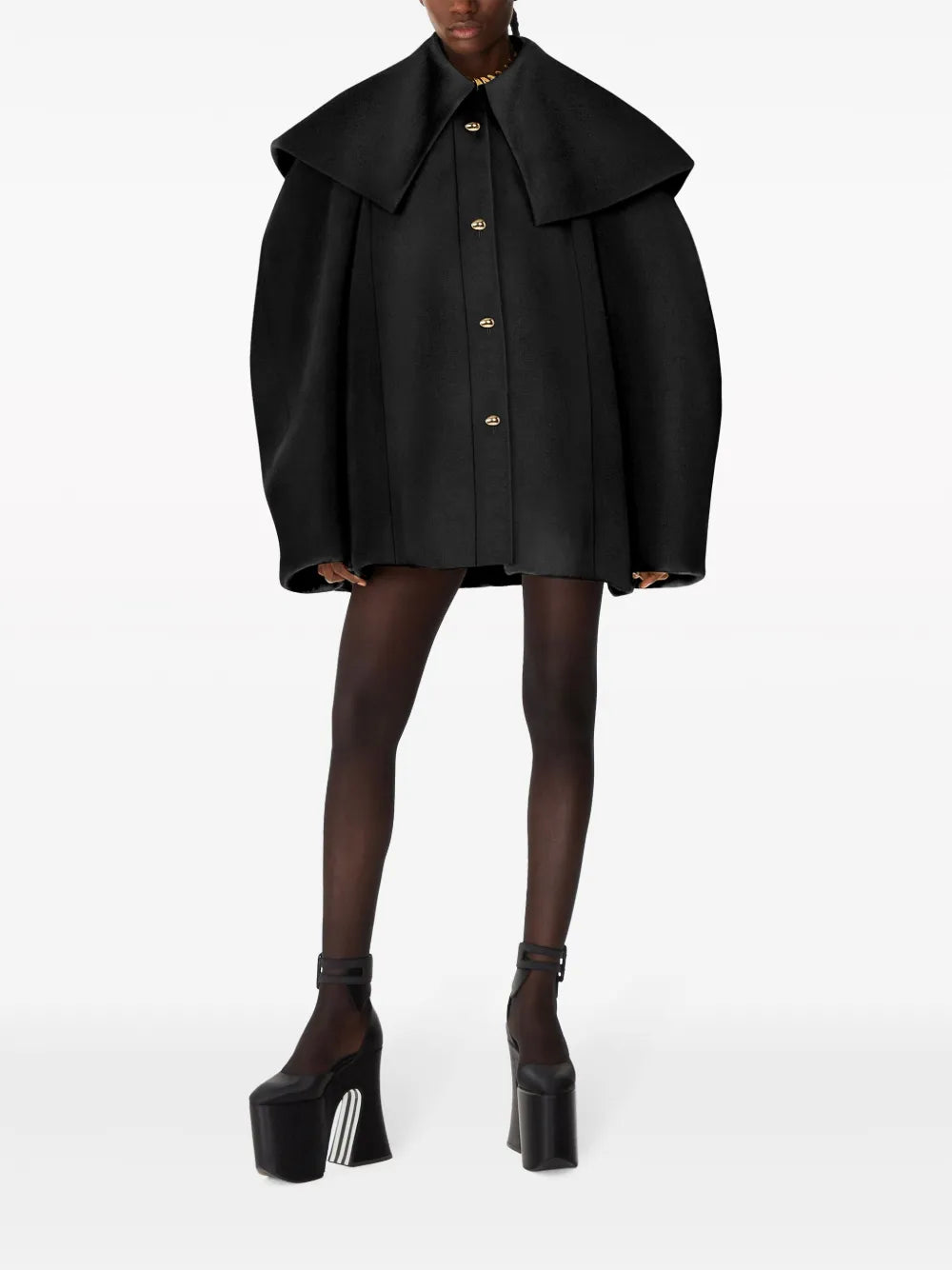 Single-Breasted Wool Coat