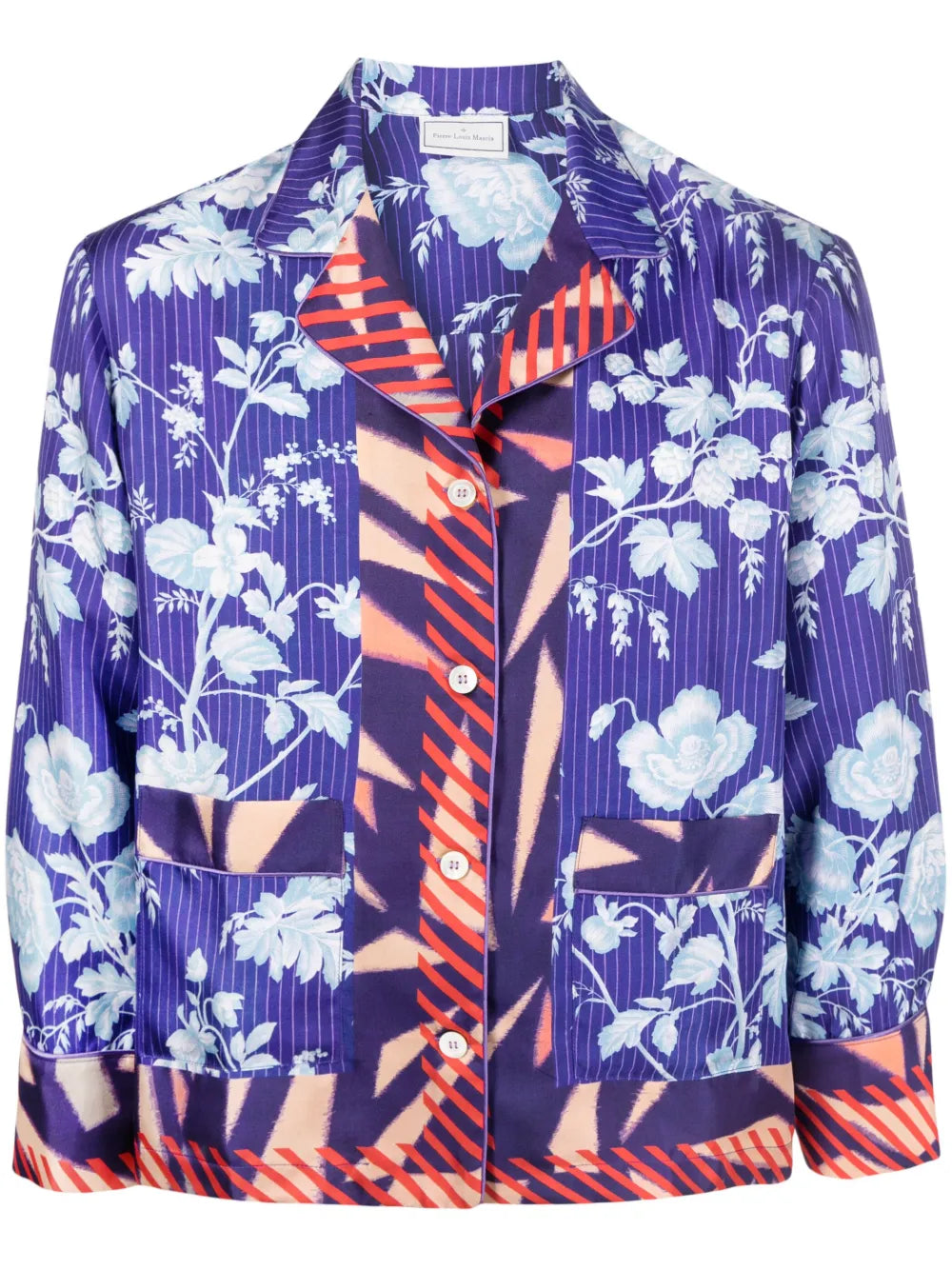 Floral-Print Silk Shirt