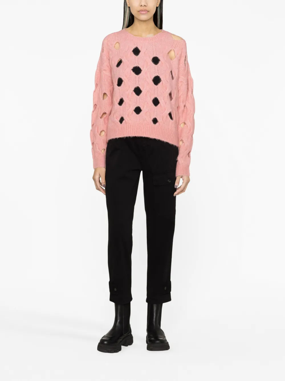 Cable Knit Cut-Out Jumper