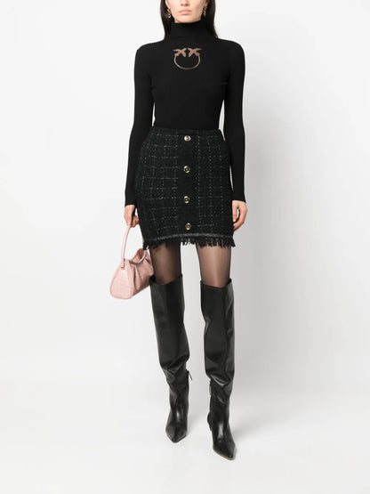 Intarsia-Knit Logo Roll-Neck Jumper