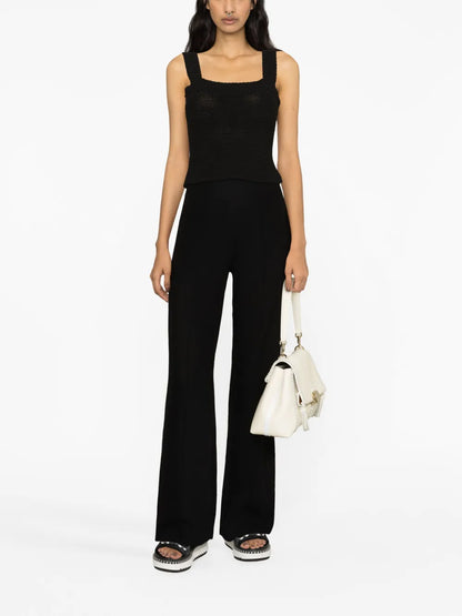 High-Waist Flared Trousers