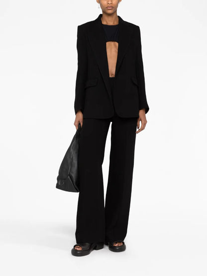 Single-Breasted Open-Front Blazer