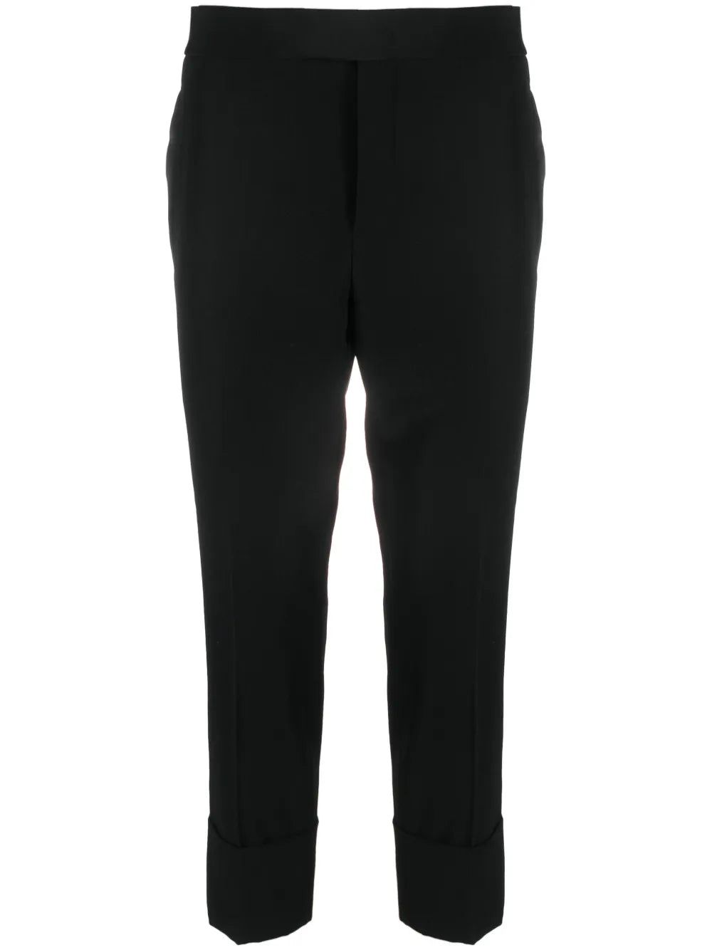 Straight-Leg Cropped Trousers