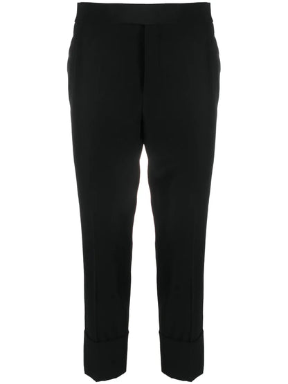 Straight-Leg Cropped Trousers