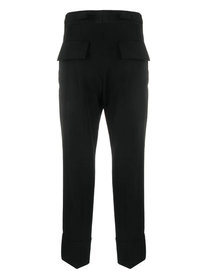 Straight-Leg Cropped Trousers